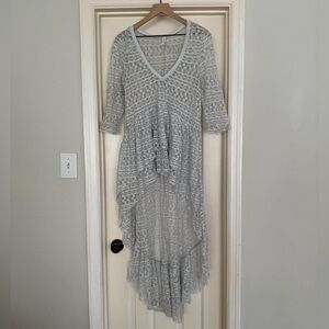 Free people high lo lace top